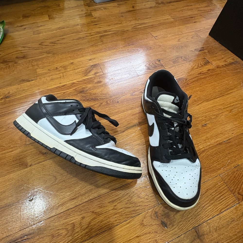 Nike Dunk Low Black and White Sneakers - Picture 2 of 6